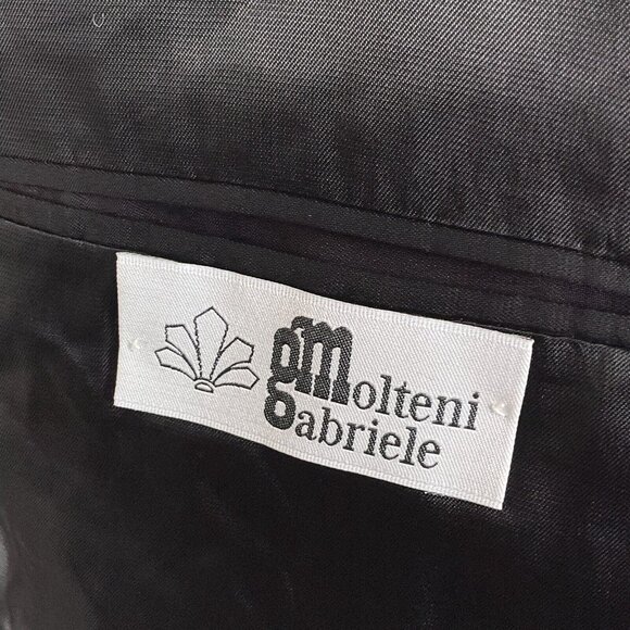 Duca Di Mantova Suit Men 42R 34Wx30L Black Classic Flannel Wool Molteni Gabriele - Picture 6 of 16